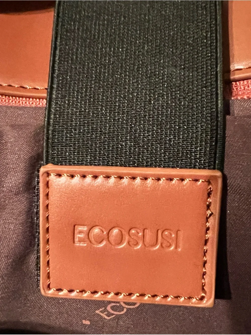 Ecosusi Brown Bow Laptop Bag Vegan Leather With Matching Organizer Folder